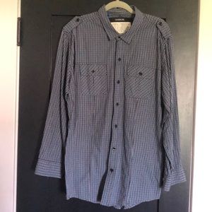 Mens Sz XL ZANEROBE Plaid Casual Button Down Shirt